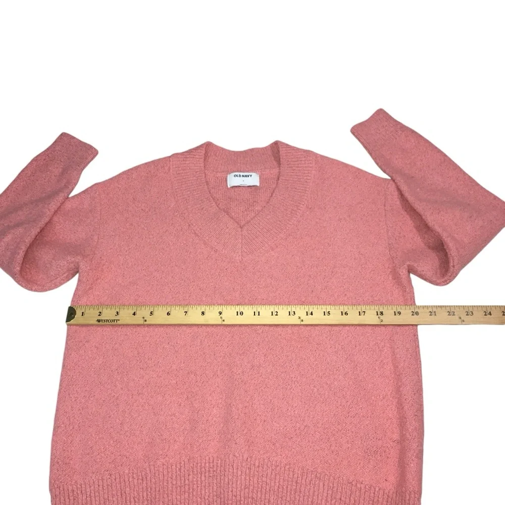 OLD NAVY V-Neck Pink Gray Blend Sweater - Women’s Small